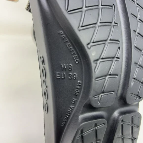 Oofos Oolala Comfort Recovery Slide Sandals Black Iridescent Women's Size 8 - Picture 7 of 8